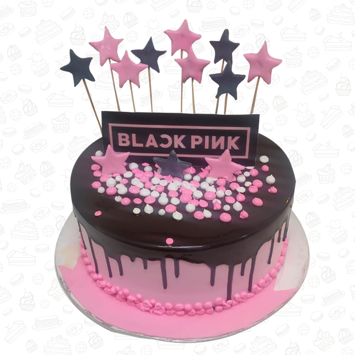BLACK PINK TRENDING CAKE || Simple design for beginners + Tips and Hacks  for baking - YouTube