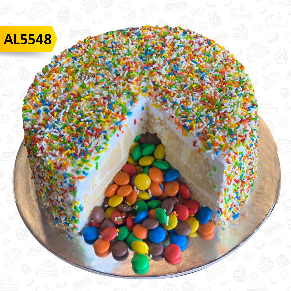 Colourful Ice-Cream Cone & Gems Cake | Order birthday cakes online